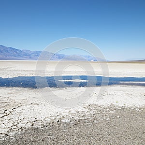 Badwater Basin in Death Valley. photo