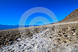 Badwater Basin salt flat in Death Valley National Park Park, USA
