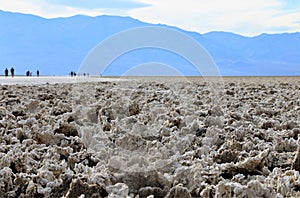 Badwater Basin salt flats in Death Valley