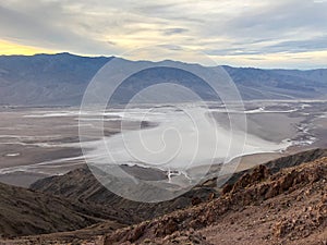 Badwater basin seen from Dante`s view, Death Valley National Par