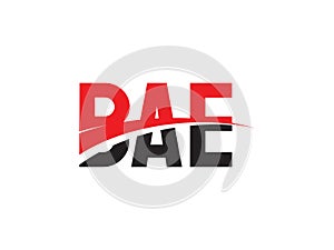 BAE Letter Initial Logo Design Vector Illustration