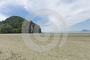 Bae Na Hill and blue sky at Hat Chao Mai National Park, Trang