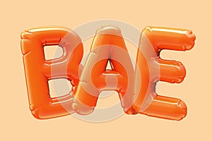 BAE orange foil balloon