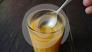 Bael or Aegle marmelos fruit juice.