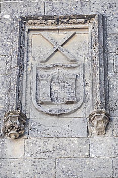 Baeza Cathedral facade detail, Jaen, Spain