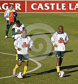 Bafana Bafana Soccer Team Practice