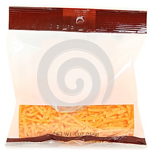 Bag Blank Label Shredded Cheddar Cheese