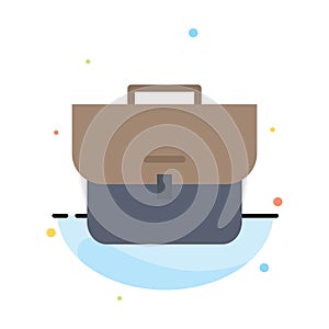 Bag, Case, Suitcase, Workbag Abstract Flat Color Icon Template