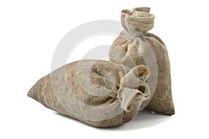 Bag of coarse fabric