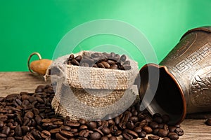 bag of coffee beans