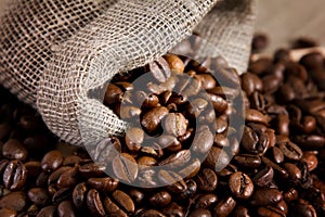 Bag with coffee beans