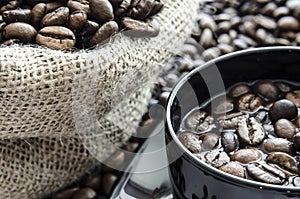 Bag of coffee beans