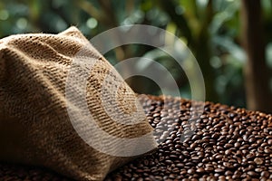 a bag of coffee beans is laying on a table Optimizing Supply Chains Navigating the Logistics