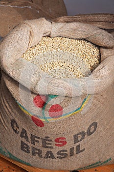 Bag of coffee grains