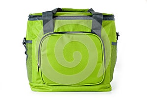 Bag cooler bright green for carrying and storing products