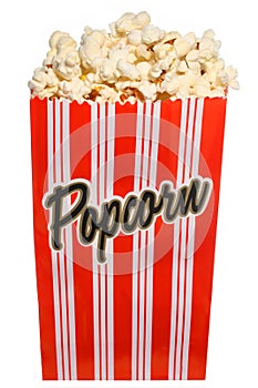 Bag of fresh popped popcorn