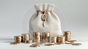 The Bag of Gold Coins.AI generated image