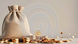 The bag of gold coins.AI generated image