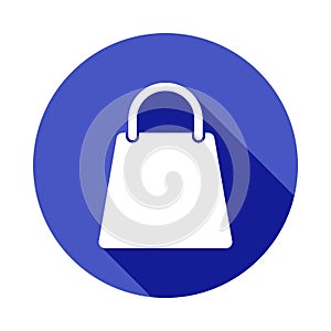 a bag icon in Flat long shadow style