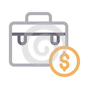 Bag vector color line icon