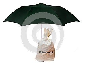Bag with  insurance under umbrella