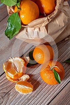 Bag of mandarines