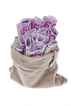 Bag with many bills