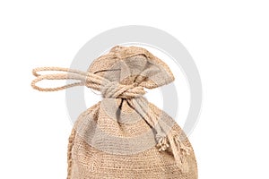 Bag with many euro banknotes.