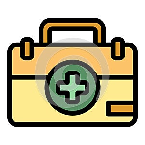 Bag medical help icon vector flat