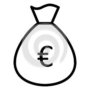 Bag of money   Isolated Vector icon which can easily modify or edit