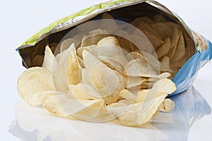 Bag of potato chips photo