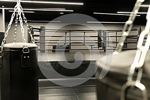 bag punching boxing training exercise, In the afternoon athlete fitness from healthy for bags strength, hit club. Ring