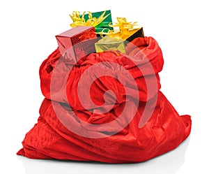Bag of Santa Claus with gifts