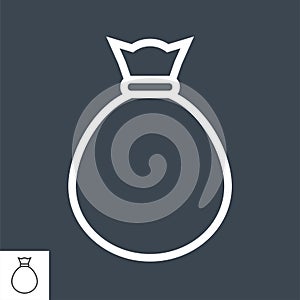 Bag Thin Line Vector Icon.