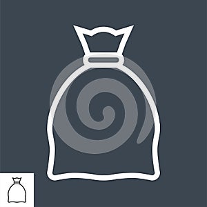 Bag Thin Line Vector Icon.