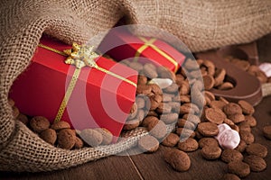 Bag with treats, for Dutch holiday Sinterklaas