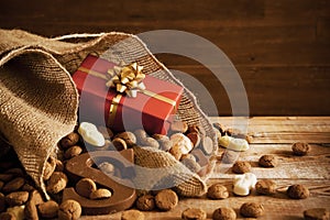 Bag with treats, for traditional Dutch holiday 'Sinterklaas'