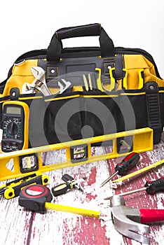 Bag with various tools