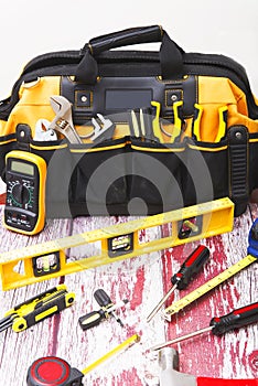 Bag with various tools