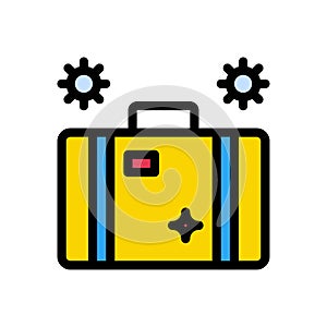 Bag vector color line icon