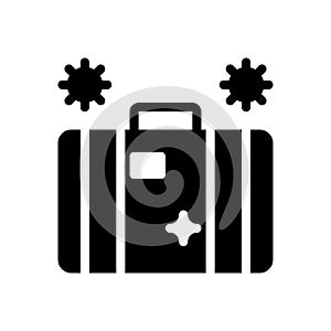 Bag vector glyph flat icon
