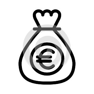 Bag thin line vector icon