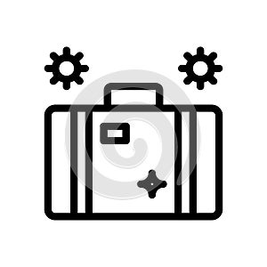 Bag vector thin line icon