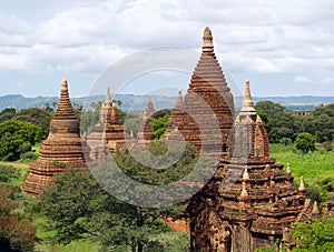 Bagan Buddhist temples panorama