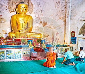 The image house of Gawdawpalin Temple in Bagan, Myanmar