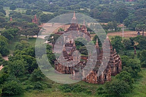 Bagan, Myanmar Land of many pagodas at the morning