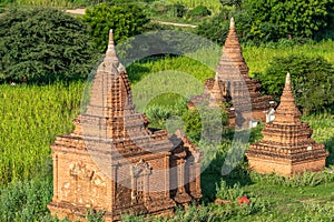 Bagan, Myanmar temples in the Archaeological Park photo