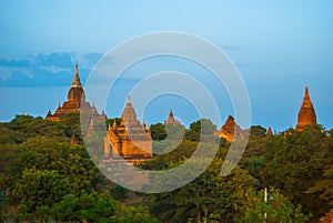 Bagan skyline at Dawn