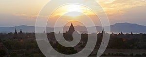 Bagan Temples at Sunset