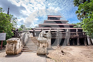 Bagaya Kyaung monastery, built of teak in 1838, ancient city Inwa (Ava) Mandalay - Myanmar